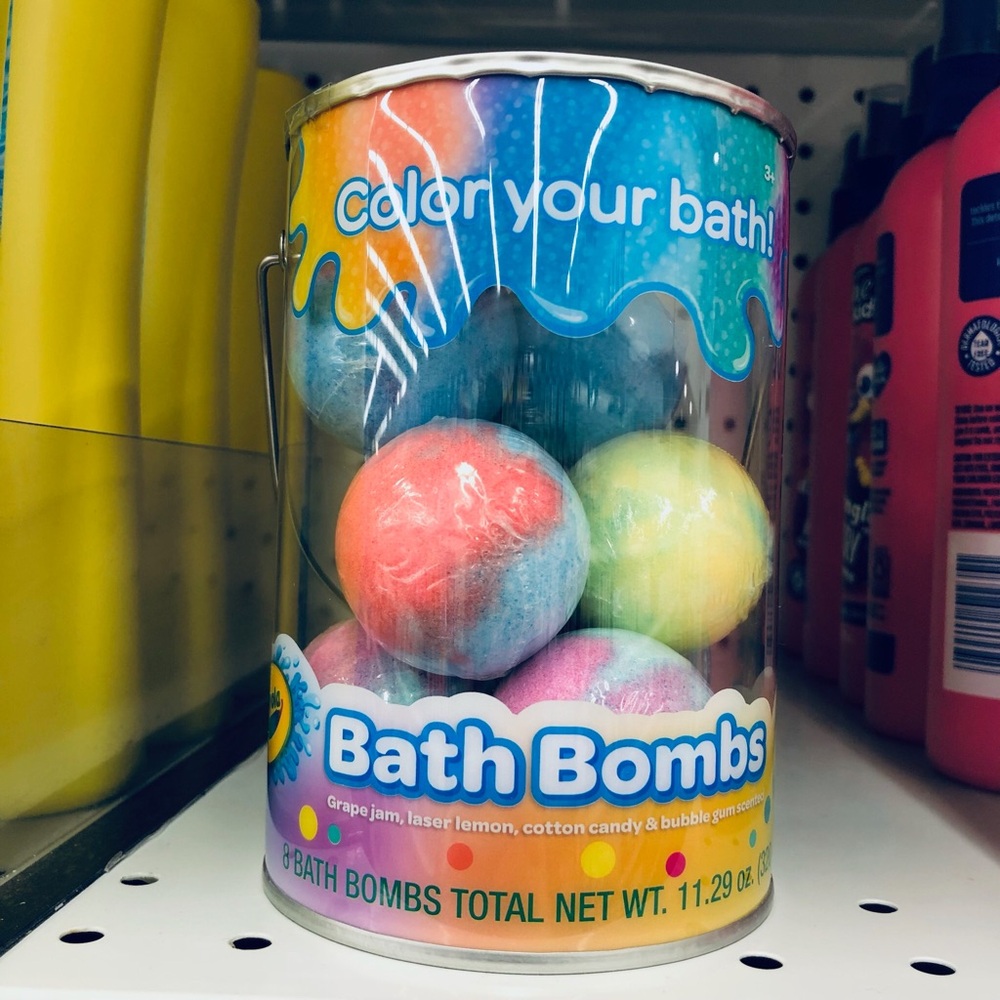 🎈$6🎈NEW CRAYOLA Bath Bombs Color Your Bath Scented Multicolor UNISEX Kids